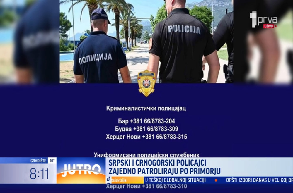 Srpski policajci patroliraće ovog leta na crnogorskom primorju: Za šta naši turisti sve mogu da im se obrate?