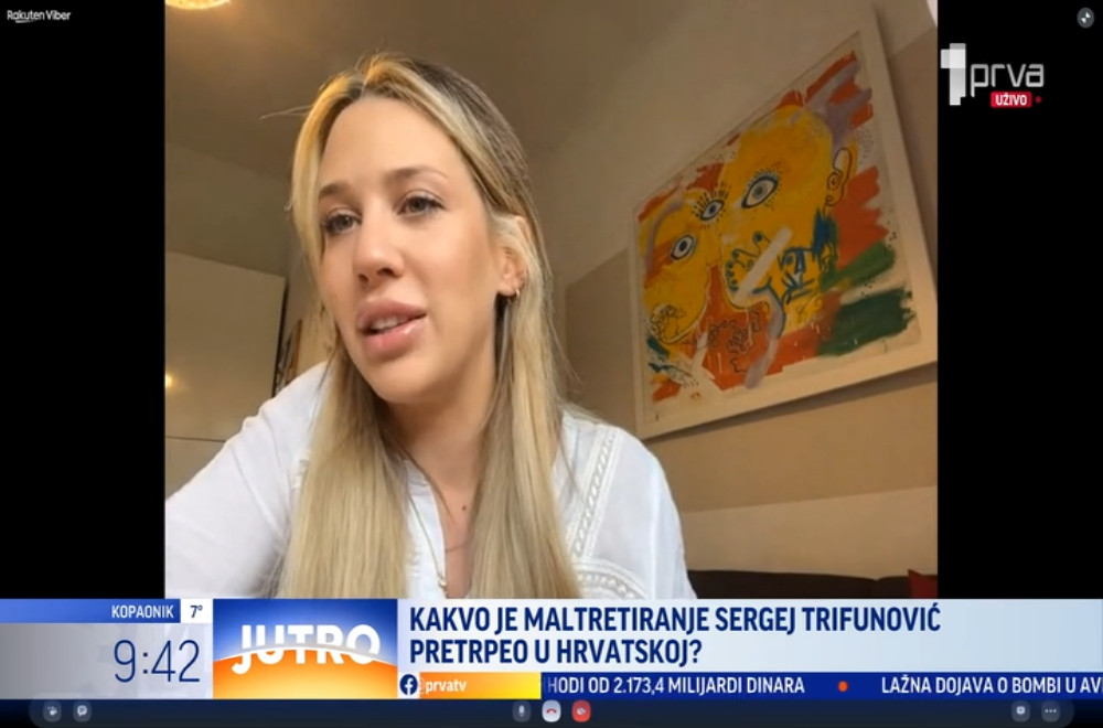 Isidora Trifunović, supruga glumca Sergeja Trifunovića o njegovom hapšenju