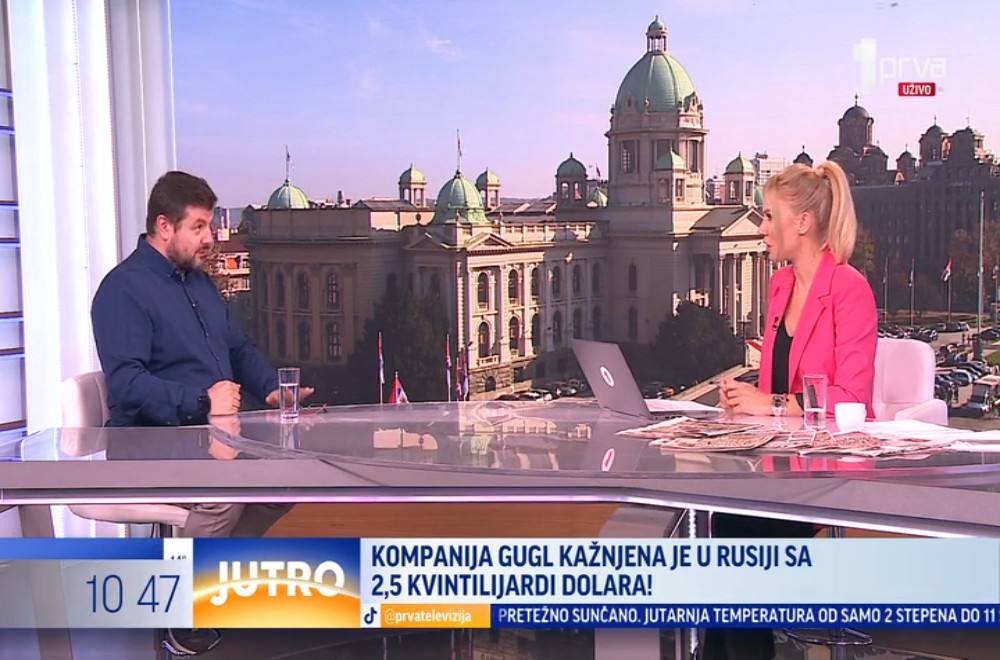 Kompanija Gugl kažnjena je u Rusiji sa 2,5 kvintilijardi dolara