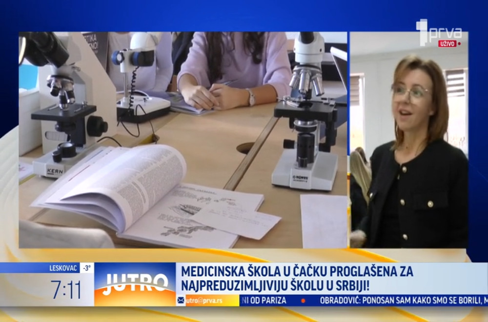 Medicinska škola u Čačku proglašena za najpreduzimljiviju u Srbiji: Prvi Mejkers lab u našoj zemlji, a šta ta učionica podrazumeva?