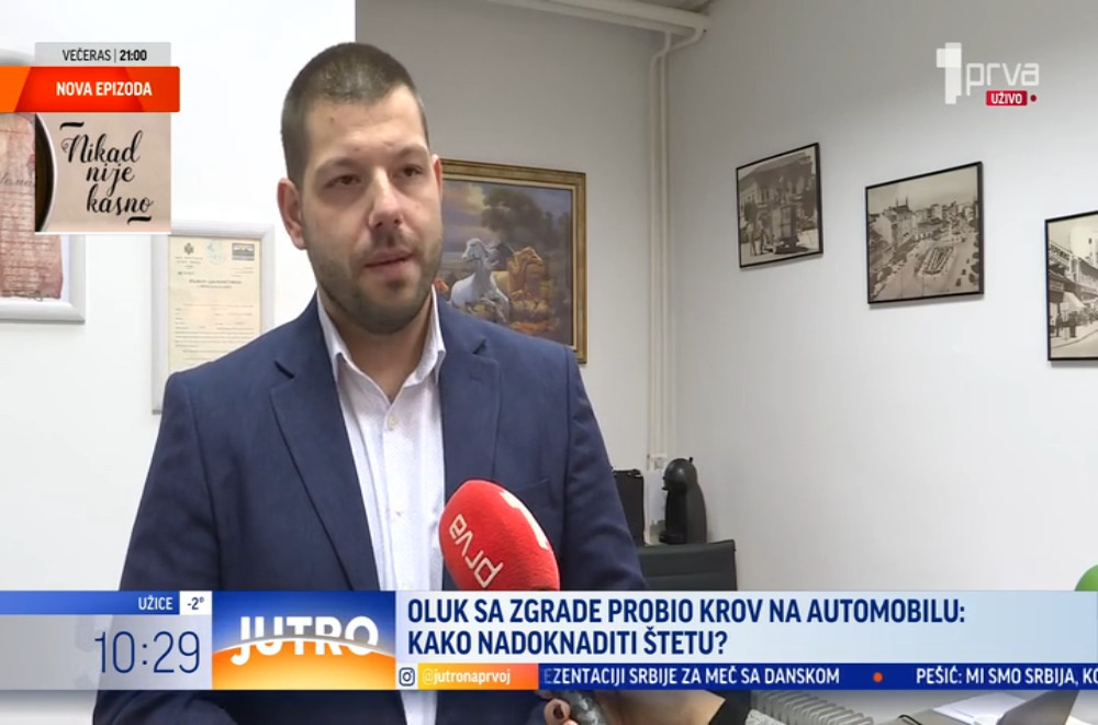 Oluk pao sa zgrade i probio krov automobila - kako i od koga naplatiti štetu u ovakvim situacijama?