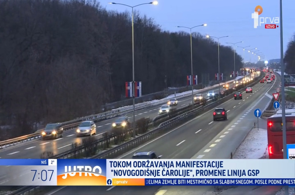 Promene u saobraćanju autobuskih linija zbog „Novogodišnje čarolije“ u Ustaničkoj ulici